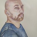 Mi Proyecto del curso: Retrato artístico en acuarela. Un proyecto de Dibujo de Retrato y Pintura a la acuarela de Richard Avendaño - 17.08.2020
