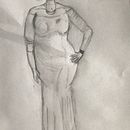 Figure Drawing - Self Portrait. Projekt z dziedziny R, sunek ołówkiem i Portret użytkownika Kristen Bastis - 18.08.2020