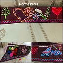 PROYECTO FINAL: CUELLO MORADO BORDADO CON FLORES Y CORAZONES CON TECNICAS BASICAS DE BORDADO.. Een project van Borduurwerk van Norma Perez - 09.11.2020