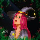 Little Witch  . % Cristóbal Astoreca tarafından hazırlanan Kaligrafi, Karakter Tasarımı, Dijital İllüstras, Ve on projesi - 08.24.2020