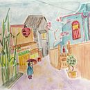 Mi Proyecto del curso: Ilustración en acuarela con influencia japonesa. Een project van Aquarelschilderen van Darlyn Castillo - 18.09.2020