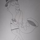 Mi Proyecto del curso: Jazzista sentimental. Traditional illustration project by Rene SC - 08.26.2020