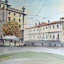 Homework in Turin - Alex Hillkurtz Course . % Laura Bongiovanni tarafından hazırlanan Suluboya Resim, Ve Mimari İllüstrasyon projesi - 09.20.2020