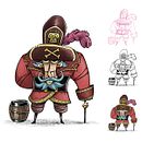 CHARACTERS DESIGN: PIRATES. Un proyecto de Cómic, Dibujo, Dibujo digital, Diseño de personajes e Ilustración infantil de Rodrigo López Godino - 27.08.2020