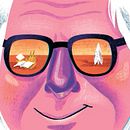 Ray Bradbury. Digital Illustration project by Ani Cortés - 08.27.2020