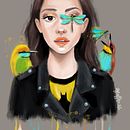 Bee eater. Pintura digital projeto de Aga Nowak - 29.08.2020