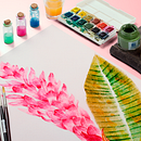 Red Ginger. Projekt z dziedziny  R, sunek, Projektowanie graficzne, R, sunek botaniczn i Malowanie akwarelą użytkownika Valentina Montañez Mejia - 30.08.2020
