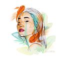 My project in Illustrated Portrait in Watercolor course. Ilustração tradicional, e Pintura em aquarela projeto de Julie Sentías Lacombe - 31.08.2020