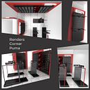 Corner Ropa Deportiva Puma . 3D, Digital Architecture, Digital Drawing, Realistic Drawing, 3D Design, Industrial Design, Product Photograph, 3D Modeling, and ArchVIZ project by Antonio Eleno - 09.01.2020