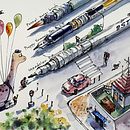 My project in The Art of Sketching: Transform Your Doodles into Art course. Un proyecto de Dibujo e Ilustración tradicional de John Yun - 01.09.2020