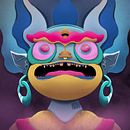 My project For this course. Like a monster with a mask or something  Ein Projekt aus dem Bereich Design von Figuren von Cristiano Lima - 02.09.2020