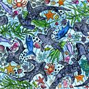 Sharks in the water . % sarah_munro6 tarafından hazırlanan Geleneksel illüstras, on, Mürekkep İllüstras, onu, Sulubo, Ve a Resim projesi - 09.02.2020