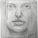 Mujer mojada. Un progetto di Disegno, Disegno a matita, Disegno artistico, Disegno di ritratti e Disegno realistico di Luis Garcia - 31.08.2020