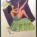 Acuarela Pop Pin Up 20 Ein Projekt aus dem Bereich Artistische Zeichnung, Porträtzeichnung, Design von Figuren, Traditionelle Illustration und Aquarellmalerei von Jessica López - 17.11.2020