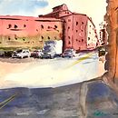 My project in Urban Landscapes in Watercolor course. Un projet de Aquarelle de mert gurpinar - 07.09.2020