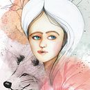 Mi Proyecto del curso: Retrato ilustrado en acuarela. Un progetto di Illustrazione tradizionale e Disegno di ritratti di loliklo - 09.09.2020