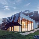 Concept architectural, basé sur la restauration d'un ancien centre sportif dans les montagnes des Carpates - village de Vorokhta - ouest de l'Ukraine. Un projet de 3D, Architecture, Architecture numérique , et Architecture d'intérieur de Lena Chy - 10.09.2015