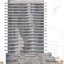 wave tower. Architectural Illustration, and Architecture project by Mennatullah Mostafa - 09.14.2020