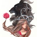 My final project "Beauty and the Beast". Un proyecto de Ilustración infantil, Collage y Pintura a la acuarela de anna_papan - 16.09.2020