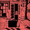 Bookhunters poster. Un projet de Dessin, Illustration traditionnelle, Illustration architecturale, Illustration numérique et Illustration vectorielle de Pedro Verdún Cantalejo - 17.09.2020