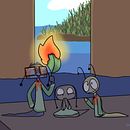 Mi Proyecto del curso: Fábrica de personajes ilustrados. Mi proyecto se llama Caracoles trabajadores del fuego . % jericointernacional tarafından hazırlanan Karakter Tasarımı projesi - 09.21.2020