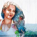 Mi Proyecto del curso: Retrato ilustrado en acuarela. Projekt z dziedziny  użytkownika Cecilia Rivera - 07.01.2021