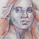 Girl, Portrait, Watercolor. Watercolor Painting project by Daniel Schennach - 09.23.2020