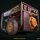 Low Poly Portable Generator realizado durante el curso "Creación de props realistas para videojuegos". Een project van 3D,  3D-modellering y Videogames van David Sánchez - 23.09.2020
