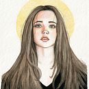 "Halo" Mi Proyecto del curso: Retrato en acuarela a partir de una fotografía Ein Projekt aus dem Bereich Bildende Künste, Artistische Zeichnung, Porträtzeichnung und Traditionelle Illustration von jesica_iturria - 25.09.2020