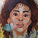 Meu projeto do curso: Retrato ilustrado em aquarela. Projekt z dziedziny  użytkownika Eliane Guedes - 26.09.2020