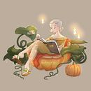 Personaje mágico en calabaca. Un projet de Illustration traditionnelle de Sofía Fondo - 26.09.2020