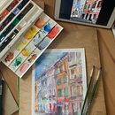 My project in Architectural Sketching with Watercolor and Ink course. Een project van Aquarelschilderen van Anett Csiszér-Szeli - 18.10.2020