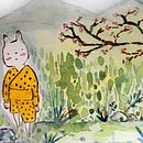 Mi Proyecto del curso: Ilustración en acuarela con influencia japonesa. Pintura em aquarela projeto de fabiola_zurita - 28.09.2020