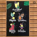 Pizarra Cócteles. Un progetto di H, lettering, Lettering e Pittura acrilica di Rosa Valderrama - 03.08.2019