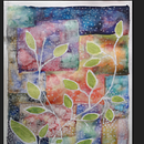 Folhas sobre galáxias. Artes plásticas, Desenho artístico, Ilustração tradicional, e Pintura em aquarela projeto de Sandra Menezes - 04.10.2020