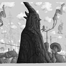 Estudio de volumen a partir de una ilustración de Moebius Ein Projekt aus dem Bereich Digitale Zeichnung, Traditionelle Illustration und Digitale Illustration von Luna Pinzón Herrera - 06.10.2020