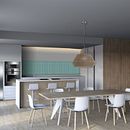 Cocina residencial Ein Projekt aus dem Bereich Innenarchitektur, Dekoration von Innenräumen und Innendesign von Paula Robles - 08.10.2020