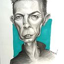 El gran Bowie. Projekt z dziedziny  Sztuki piękne, R, sunek ołówkiem i Portret użytkownika Antonio J. Rojas Moreno - 08.10.2020