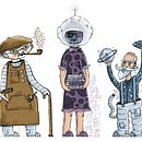 My final project in Illustrated Characters Factory course - loved the course from start to finish!!. Un projet de Design graphique de John Coe - 28.03.2021