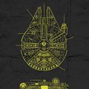 Naves star wars. Graphic Design, and Traditional illustration project by Olga Fernández Pero - 10.12.2020