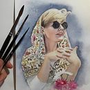 Artistic Portrait with Watercolours - my interpratation. Un proyecto de Ilustración tradicional y Pintura a la acuarela de Hanna Grahm - 13.11.2020