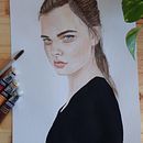 Meu projeto do curso: Retrato em aquarela a partir de uma fotografia. Ink Illustration project by Francieli Soliani - 10.14.2020