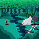 Kito explorando bosque. Een project van Pixel art van Jean Araya Rodriguez - 14.10.2020