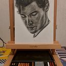 Retrato a lápiz-Shawn Mendes. Een project van  Portrettekening van Dania Casado - 18.10.2020