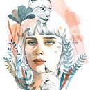 Illustrated Portrait in Watercolor - my 2 portraits. Artistic Drawing, Traditional illustration, Portrait Drawing, and Watercolor Painting project by Karolina Pajnowska - 10.19.2020