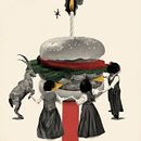 Día de la hamburguesa. Collage, Digital Illustration, and Narrative project by Nuria Mel. - 10.19.2020