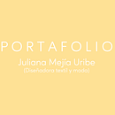 Portafolio Textil Juliana Mejía. Een project van  Modeontwerp, Grafisch ontwerp y Traditionele illustratie van Juliana Mejia Uribe - 20.08.2020