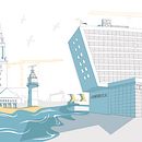 My project in Architectural Illustration: City  Kiel in Germany. Un projet de Illustration numérique de Liudmila Liebram - 21.10.2020