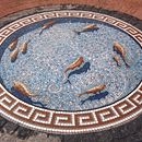 Trompe L'oeil Fishpond Mosaic. Arts, and Crafts project by Gary Drostle - 06.26.1996