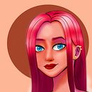My project in Female Character Portraits in Procreate course. Digital Painting project by Ren Mori - 10.26.2020